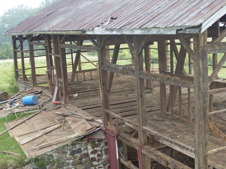 Babb Barn Exterior with Siding Removed